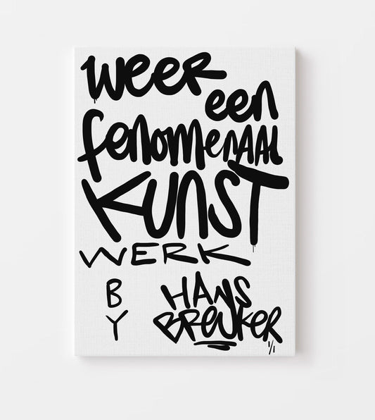 Weer een fenomenaal kunstwerk 90 x 120 cm. 1 stuk beschikbaar. - Hans Breuker