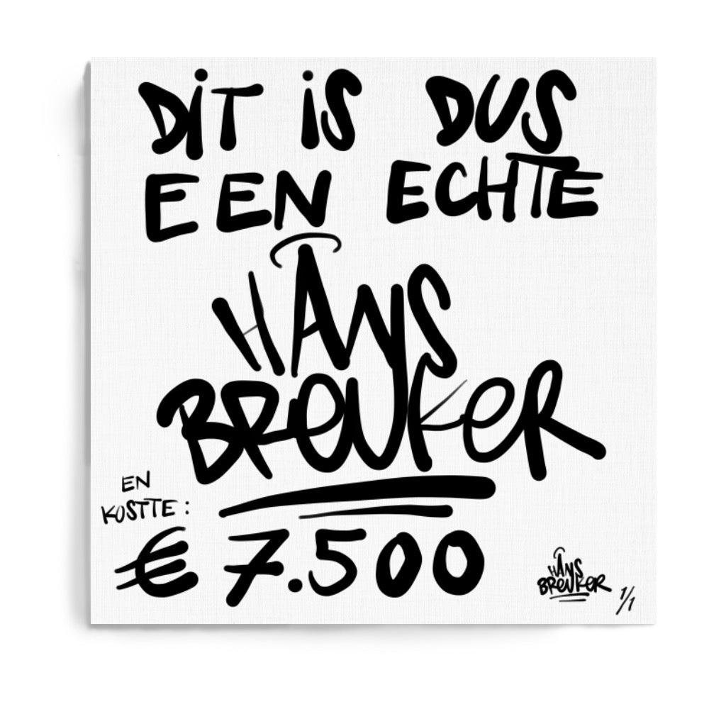 Een echte Hans Breuker. 100 x 100 cm. 1 stuk beschikbaar. - Hans Breuker