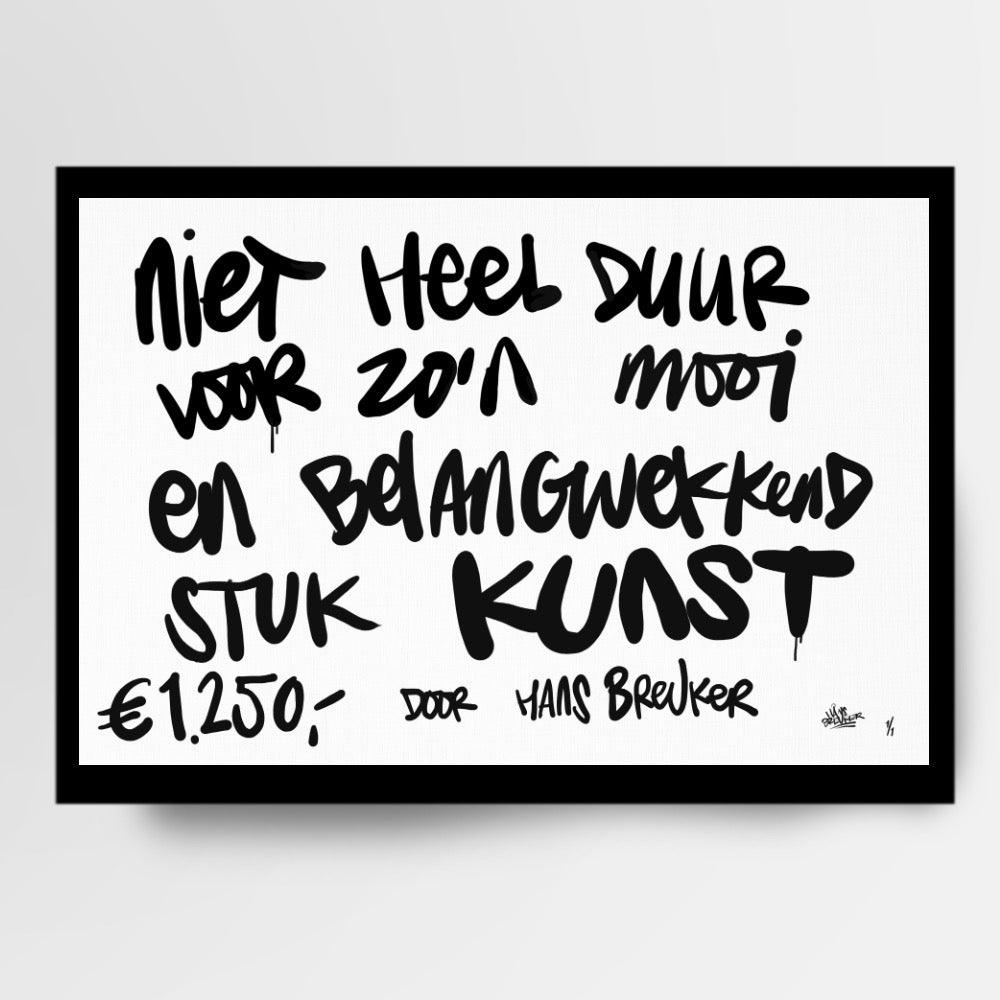 Niet heel duur voor zo’n belangwekkend stuk kunst. 120 x 90 cm. - Hans Breuker
