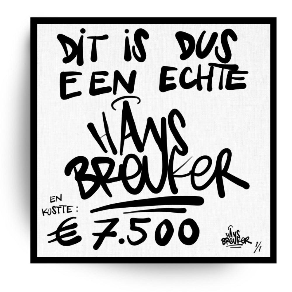 Een echte Hans Breuker. 100 x 100 cm. 1 stuk beschikbaar. - Hans Breuker