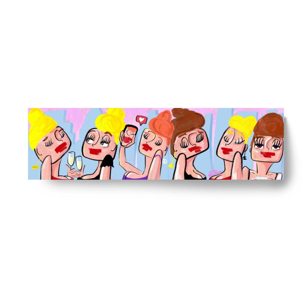 Girls! 200 x 70 cm. - Hans Breuker