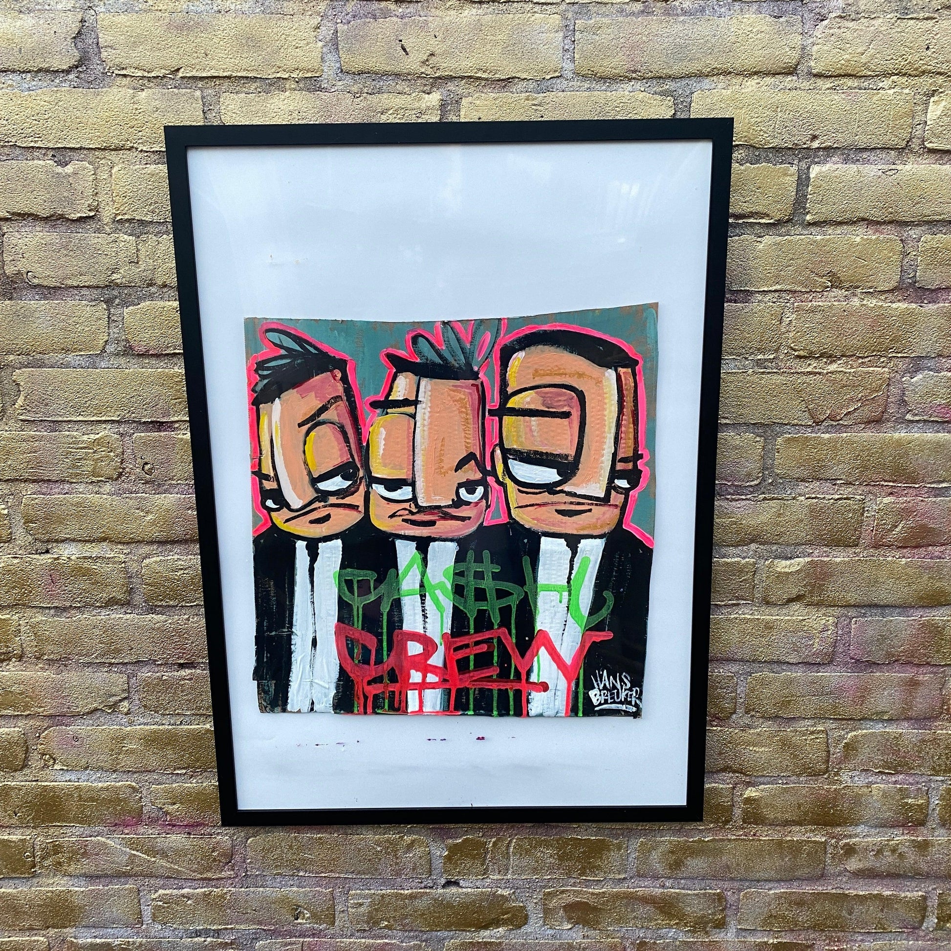 Cash crew geschilderd 50 x 70 cm. - Hans Breuker