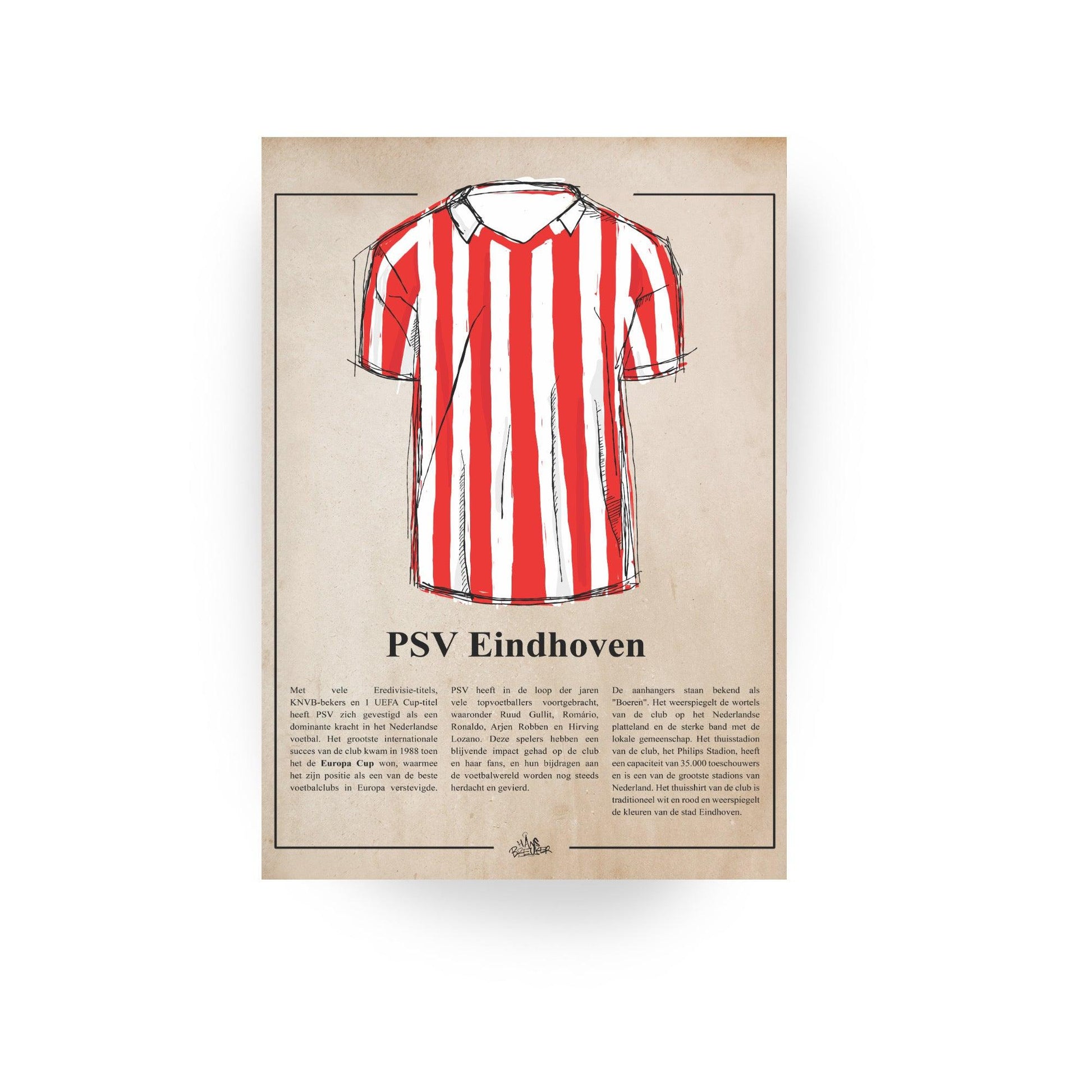 PSV shirt poster - Hans Breuker