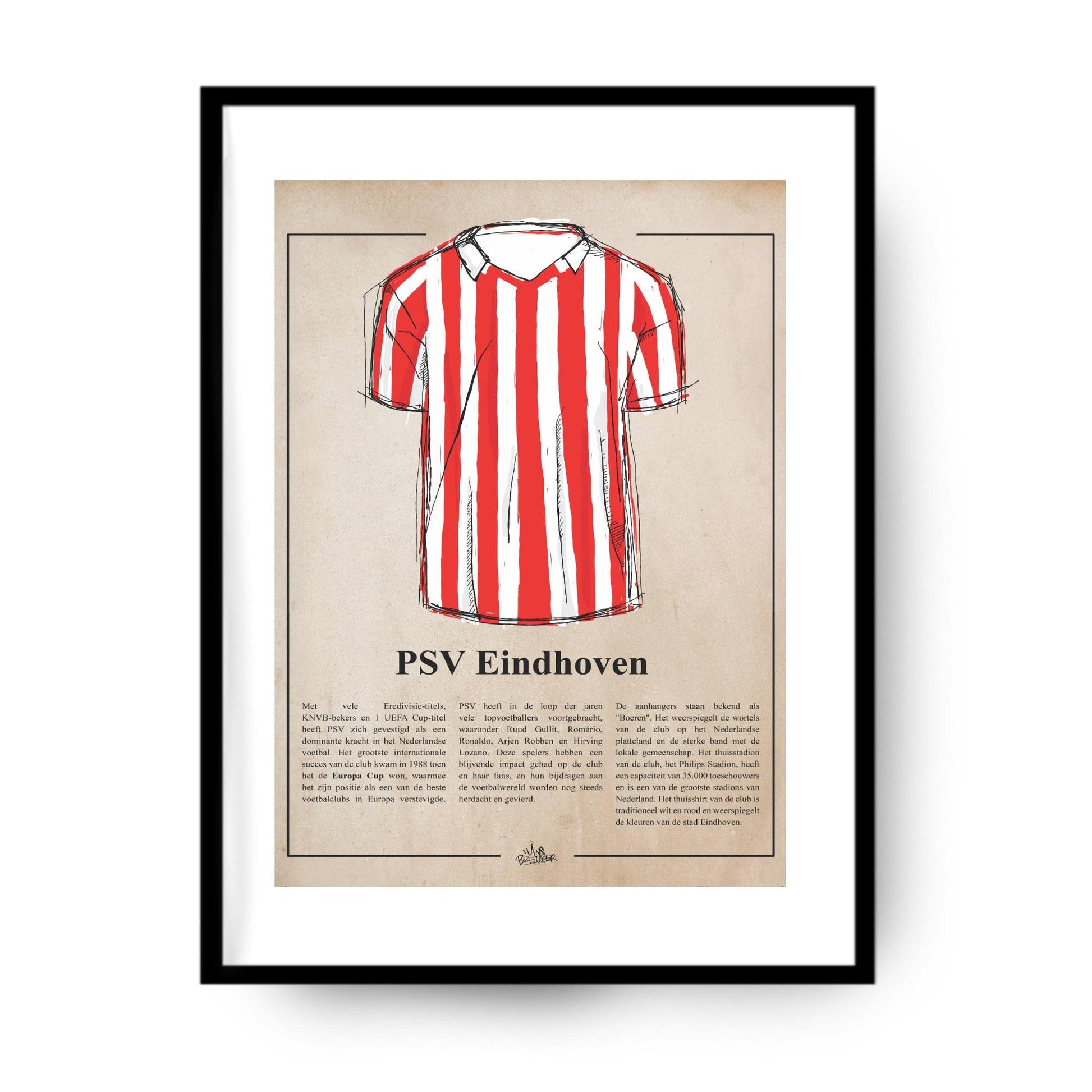 PSV shirt poster - Hans Breuker